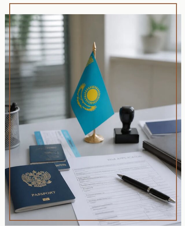 Оформление визы в Казахстан для поездки и работы в Полысаеве